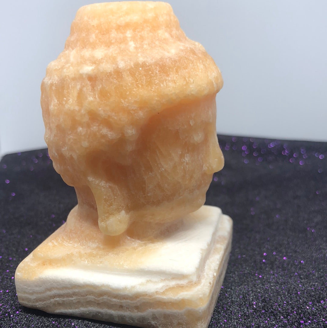 Raw Yellow Calcite buddah