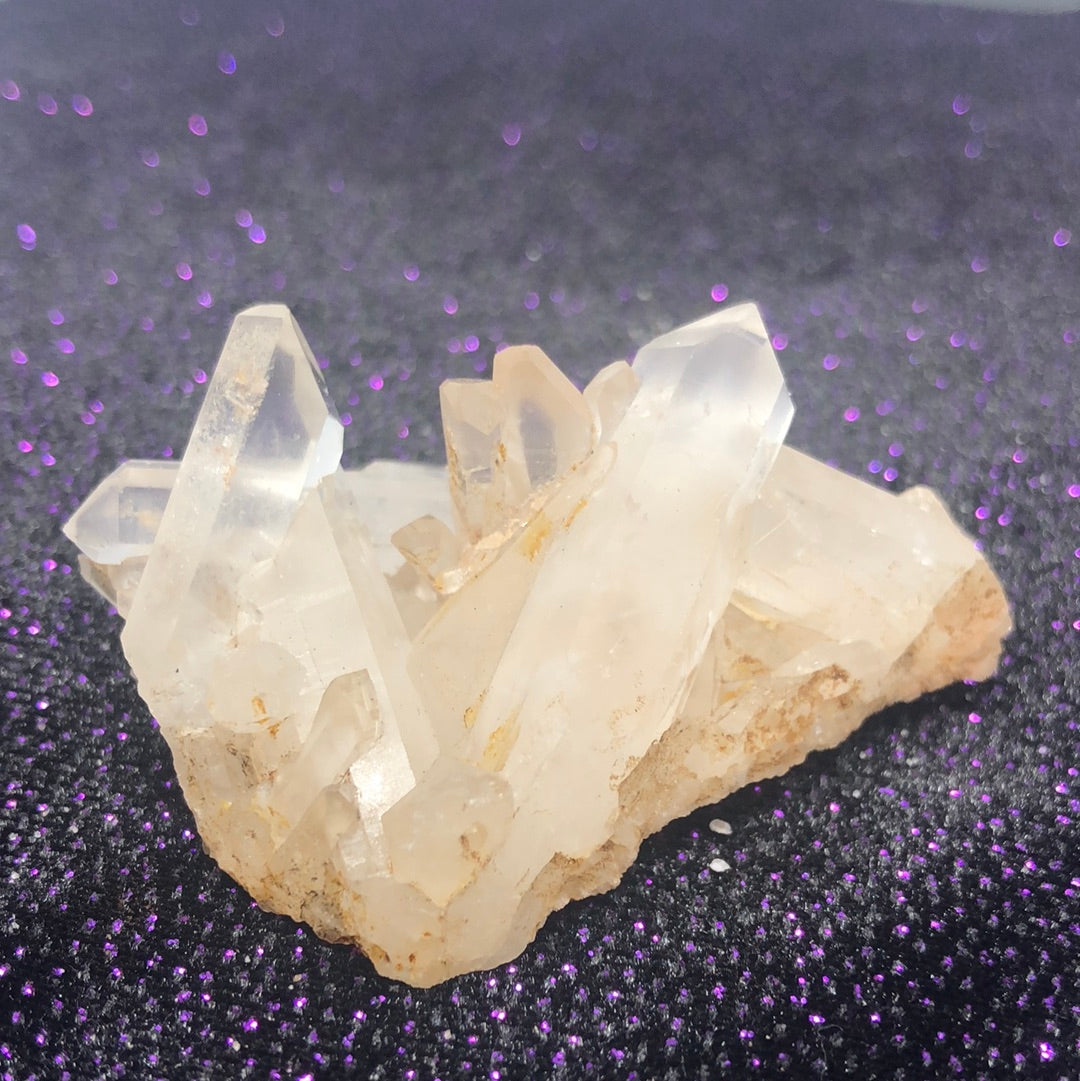 Raw clear quartz cluster