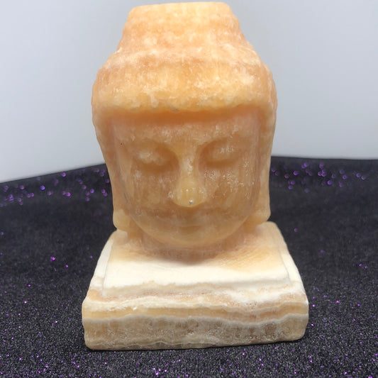 Raw Yellow Calcite buddah