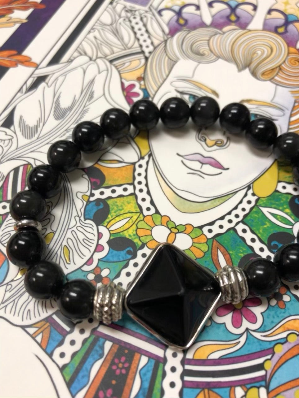 Black obsidian bracelet