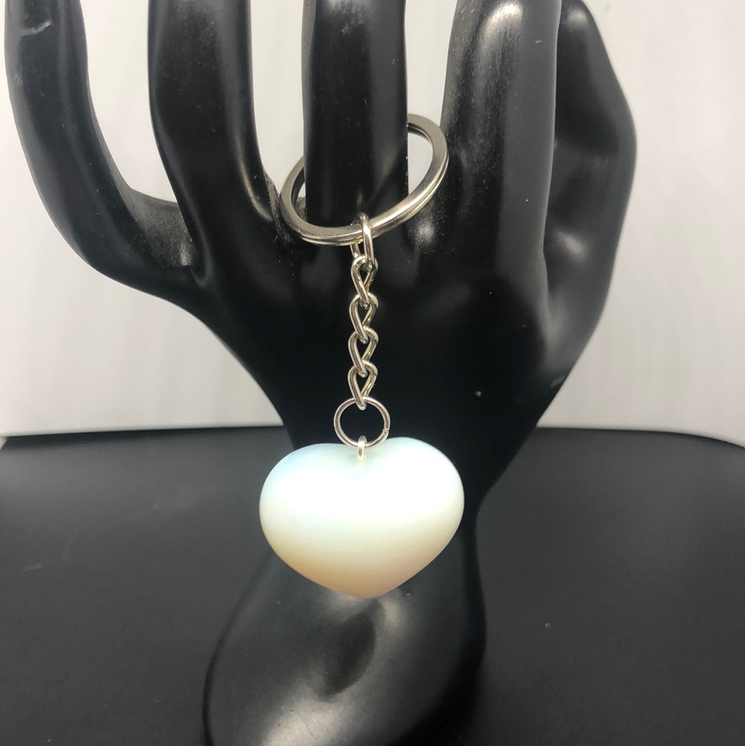 Heart shape Opalite key chain