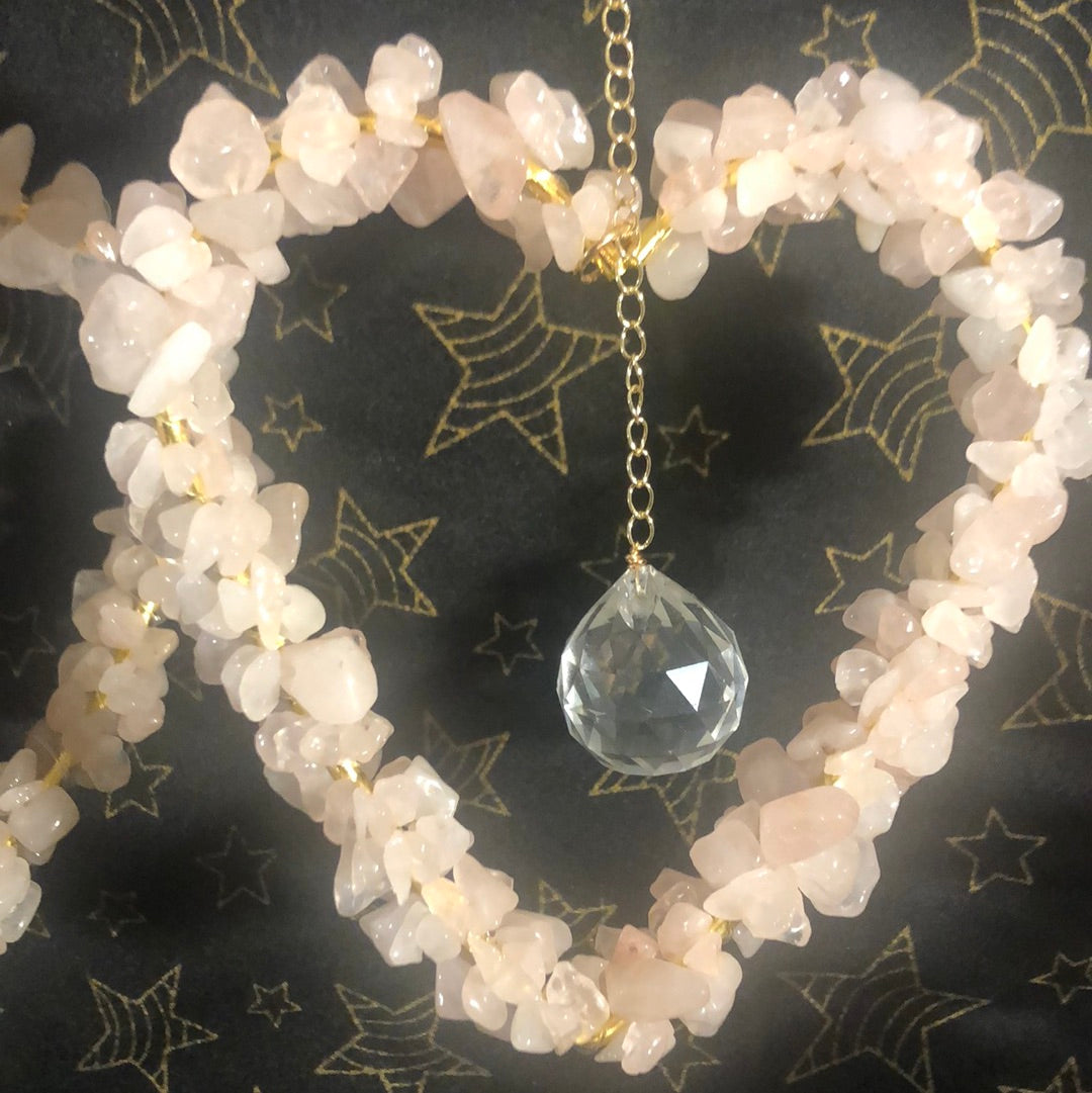 Rose quartz heart