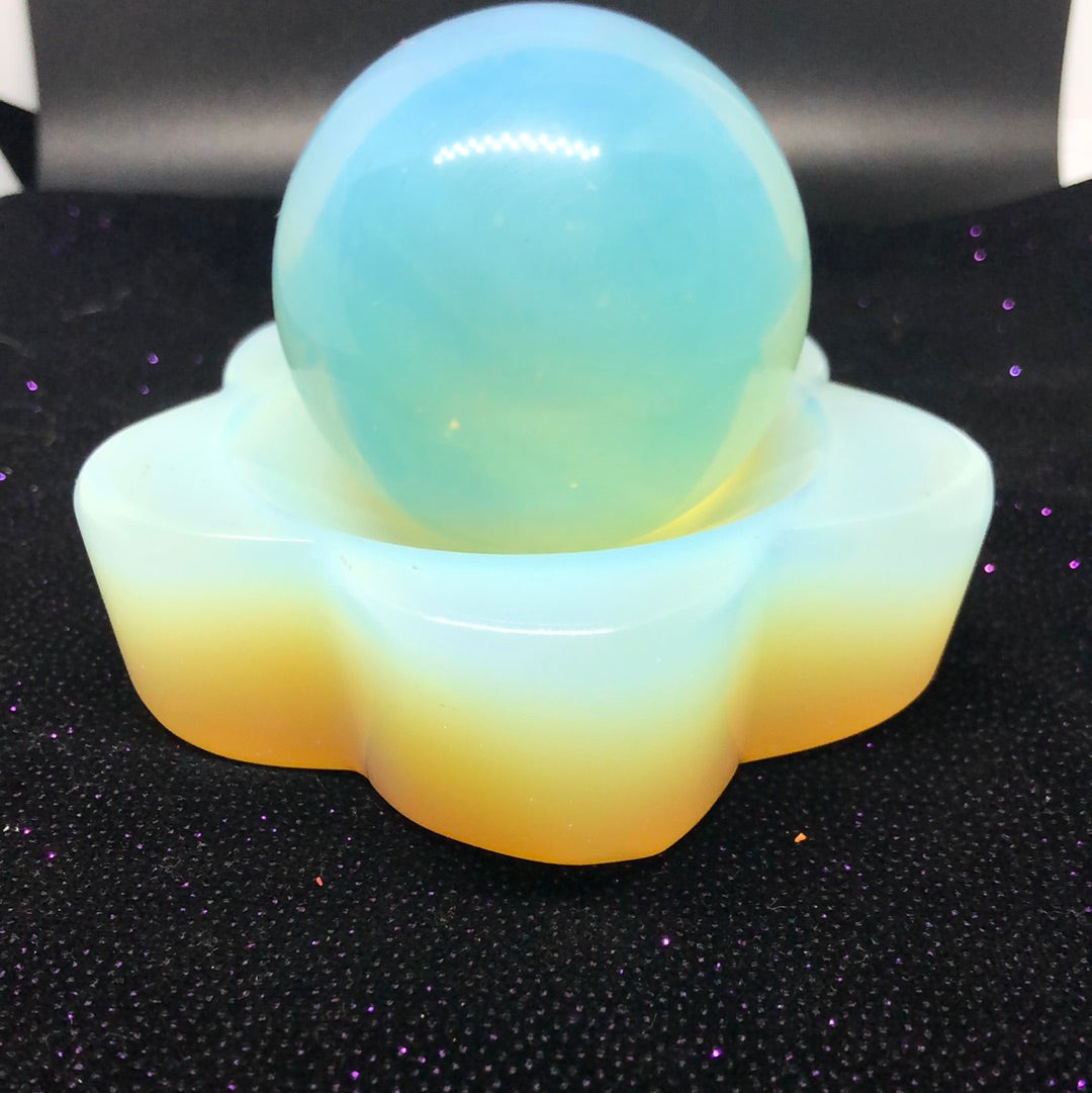 Opalite flower bowl