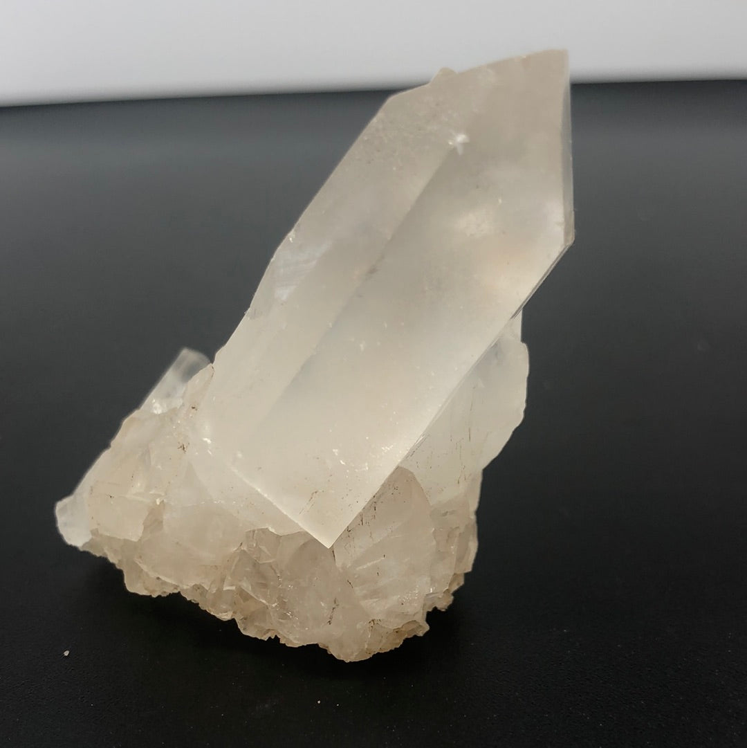 Raw clear quartz crystal