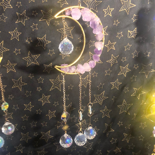 Amethyst moon light catcher