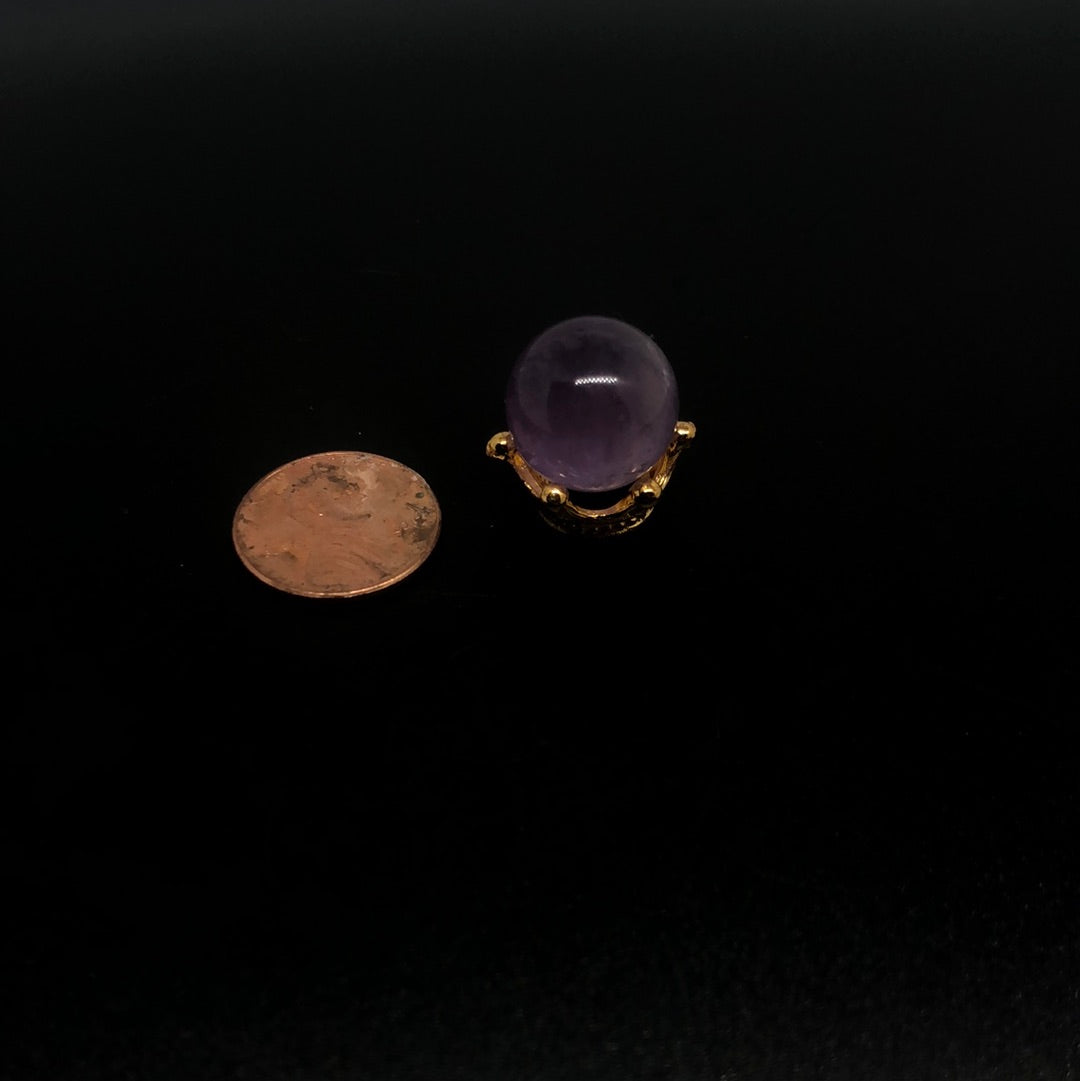 Miniature amethyst sphere