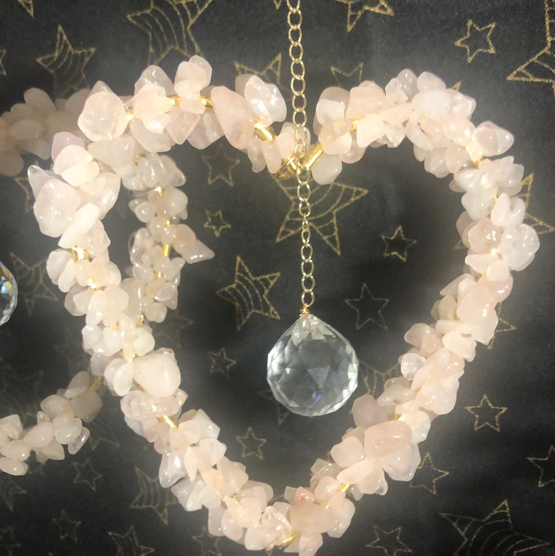 Rose quartz heart