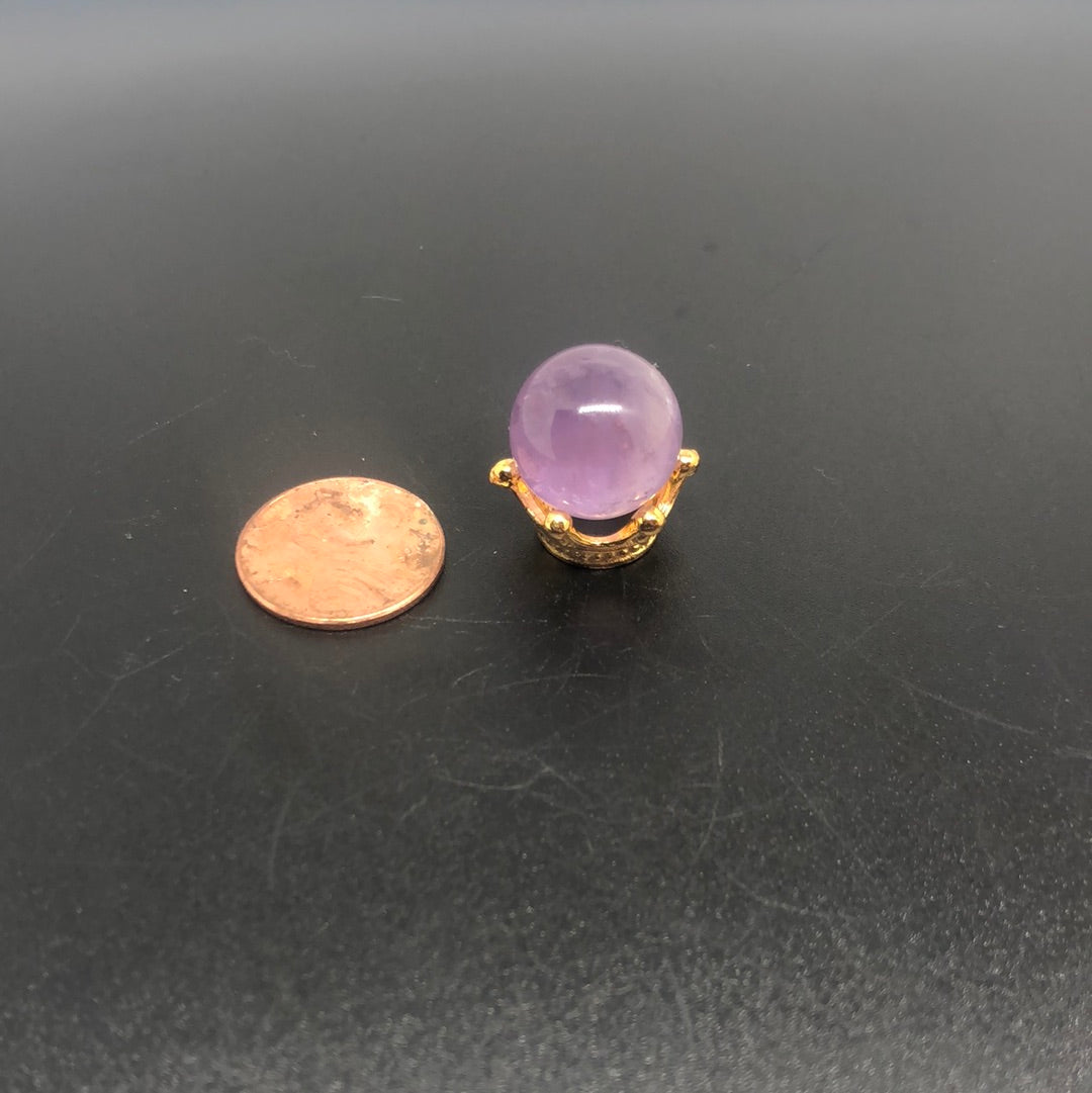 Miniature amethyst sphere