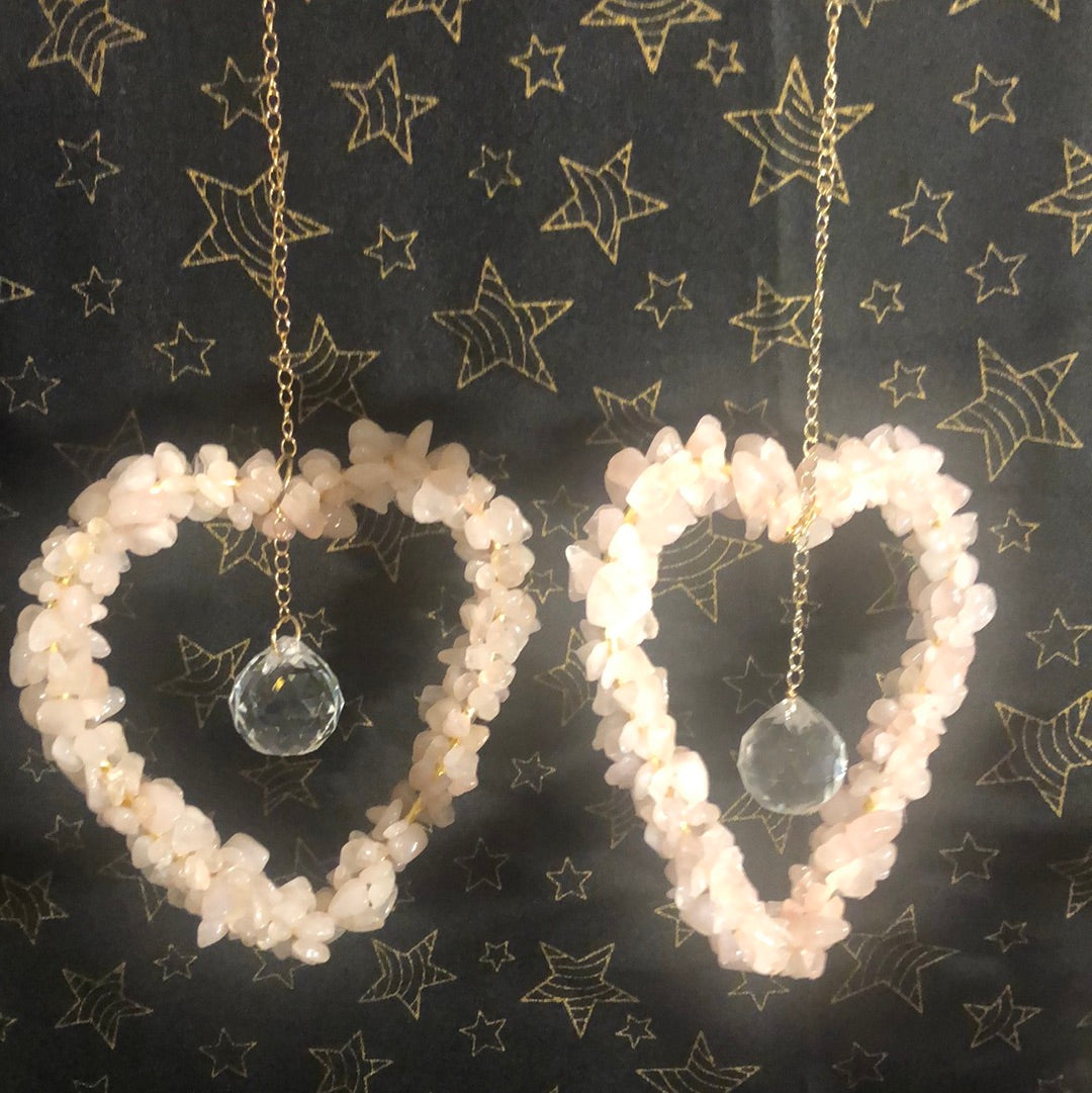 Rose quartz heart