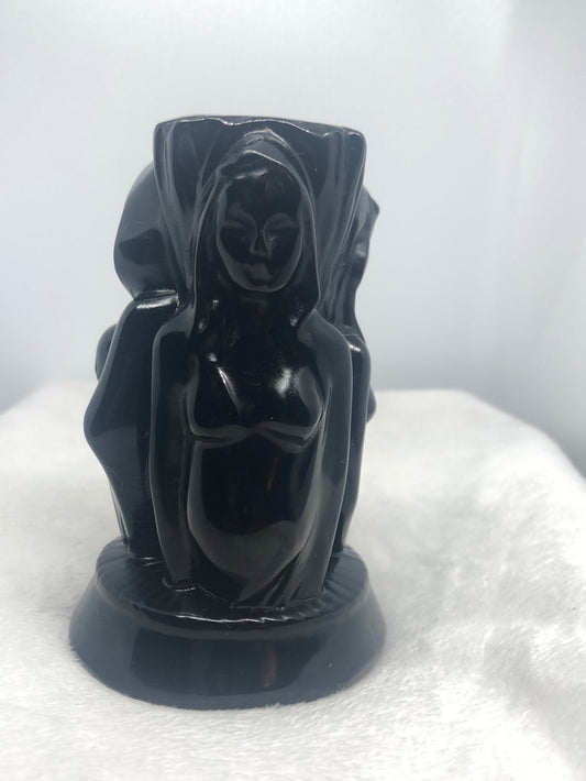 Black Obsidian Triple Goddess