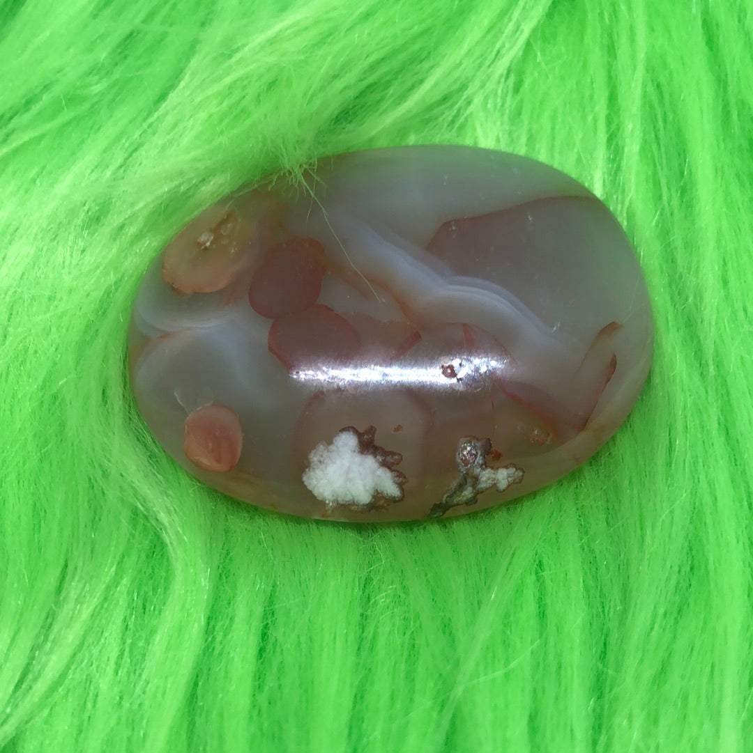 Flower agate palm stone